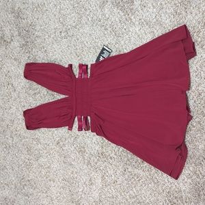 Express wine/Marron dress, size small